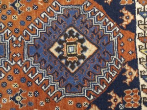 Orange Vintage Tribal 1'9X2'4 Yalameh Persian Oriental Rug