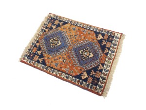 Orange Vintage Tribal 1'9X2'4 Yalameh Persian Oriental Rug