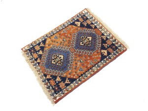 Orange Vintage Tribal 1'9X2'4 Yalameh Persian Oriental Rug