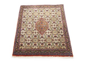 Vintage Cream Floral Tribal 2'5X2'9 Bidjar Persian Rug