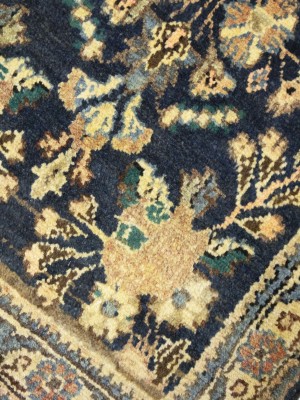 Vintage Muted Floral Tribal 2'4X3'8 Hamedan Persian Rug