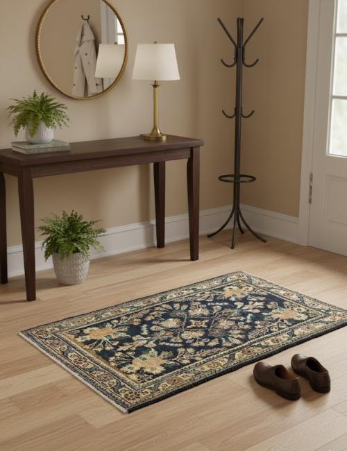 Vintage Muted Floral Tribal 2'4X3'8 Hamedan Persian Rug