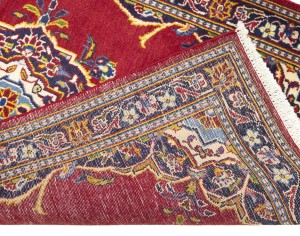 Vintage Red Traditional 2'8X4'5 Kashan Persian Rug