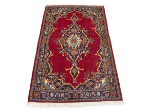 Vintage Red Traditional 2'8X4'5 Kashan Persian Rug