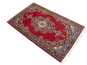 Vintage Red Traditional 2'8X4'5 Kashan Persian Rug