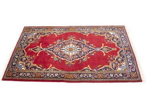 Vintage Red Traditional 2'8X4'5 Kashan Persian Rug