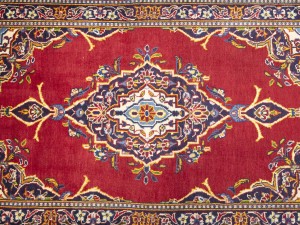 Vintage Red Traditional 2'8X4'5 Kashan Persian Rug