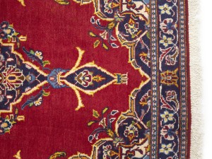 Vintage Red Traditional 2'8X4'5 Kashan Persian Rug