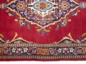 Vintage Red Traditional 2'8X4'5 Kashan Persian Rug