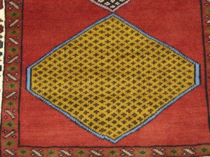 Vintage Scarlet Red Tribal 4X6 Ghoochan Persian Rug