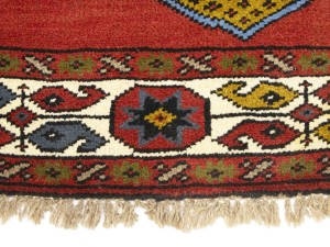 Vintage Scarlet Red Tribal 4X6 Ghoochan Persian Rug