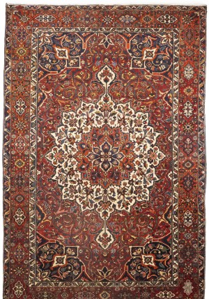 Red Vintage Floral 10X15 Bakhtiari Persian Oriental Rug