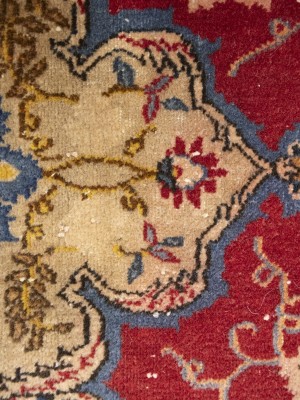 Red Semi Antique Traditional 10'6X14 Kashan Persian Oriental Rug