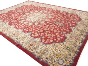 Red Semi Antique Traditional 10'6X14 Kashan Persian Oriental Rug
