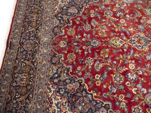 Red Semi Antique Traditional Red 10X16 Kashan Persian Rug