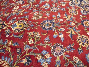 Red Semi Antique Traditional Red 10X16 Kashan Persian Rug