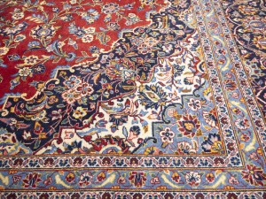 Red Semi Antique Traditional Red 10X16 Kashan Persian Rug