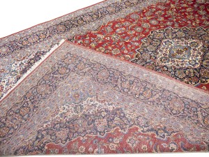 Red Semi Antique Traditional Red 10X16 Kashan Persian Rug