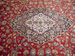 Red Semi Antique Traditional Red 10X16 Kashan Persian Rug