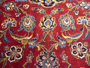 Red Semi Antique Traditional Red 10X16 Kashan Persian Rug