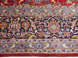 Red Semi Antique Traditional Red 10X16 Kashan Persian Rug