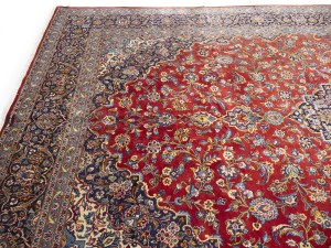 Red Semi Antique Traditional Red 10X16 Kashan Persian Rug