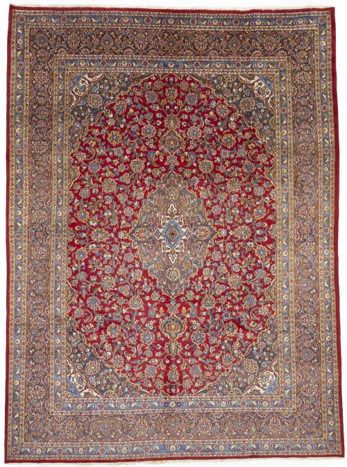 Red Vintage Traditional 10X13 Mashad Persian Rug