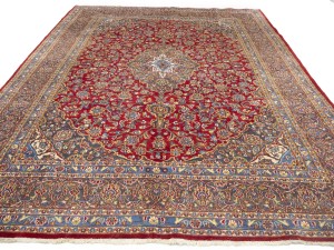 Red Vintage Traditional 10X13 Mashad Persian Rug