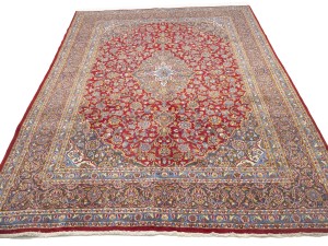 Red Vintage Traditional 10X13 Mashad Persian Rug