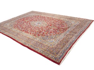 Red Vintage Traditional 10X13 Mashad Persian Rug