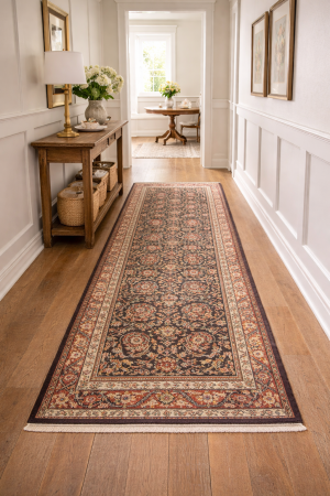 Vintage Floral 3'4X10'0 Mahal Persian Runner Rug