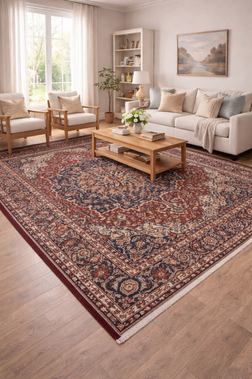 Semi Antique Rusty Brown Floral 10X13 Bakhtiari Persian Rug