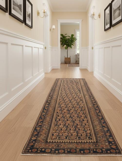 Antique Muted Tribal 3X11 Malayer Persian Runner Rug