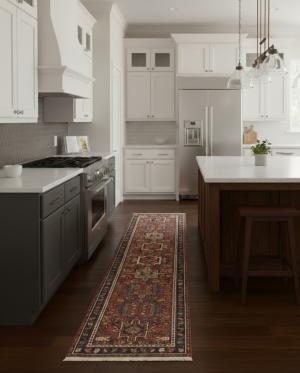 2'4 x 9'5 Hand Knotted Karajeh Persian Wool Runner Rug