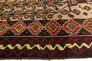 Khaki Tribal Geometric 3X6 Balouch Persian Rug