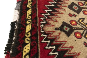 Khaki Tribal Geometric 3X6 Balouch Persian Rug