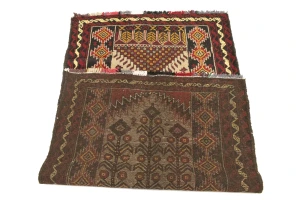 Khaki Tribal Geometric 3X6 Balouch Persian Rug