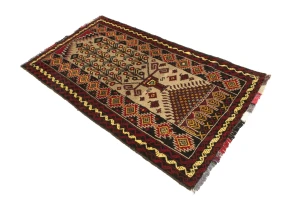 Khaki Tribal Geometric 3X6 Balouch Persian Rug