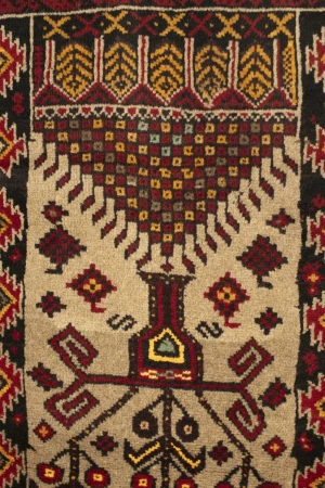 Khaki Tribal Geometric 3X6 Balouch Persian Rug