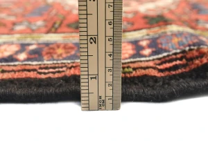 Vintage Red Geometric 3X12 Karajeh Persian  Runner Rug