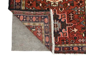 Vintage Red Geometric 3X12 Karajeh Persian  Runner Rug