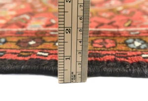 Vintage Red Geometric 2'4X9'8 Karajeh Persian Runner Rug