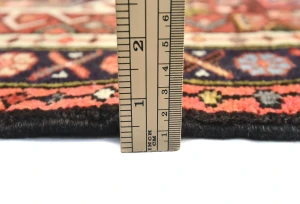 Vintage Maroon Red Geometric 2'2X9'4 Karajeh Persian Runner Rug