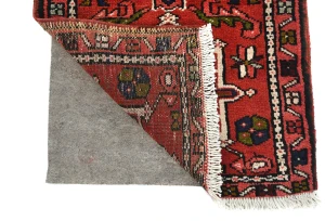 Vintage Red Tribal 1'11X13'5 Karajeh Persian Runner Rug