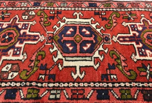 Vintage Red Tribal 1'11X13'5 Karajeh Persian Runner Rug