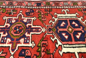 Vintage Red Tribal 1'11X13'5 Karajeh Persian Runner Rug