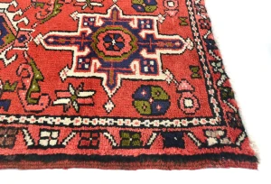 Vintage Red Tribal 1'11X13'5 Karajeh Persian Runner Rug