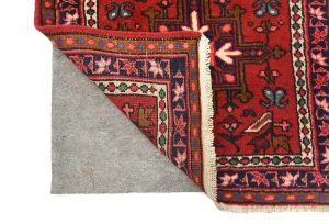 Vintage Red Geometric 2'4X9'6 Karajeh Persian Runner Rug