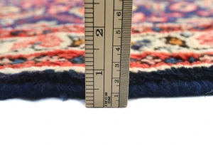 Vintage Purple-navy Floral 3'6X9'9 Mahal Persian Runner Rug