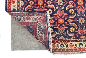 Vintage Purple-navy Floral 3'6X9'9 Mahal Persian Runner Rug